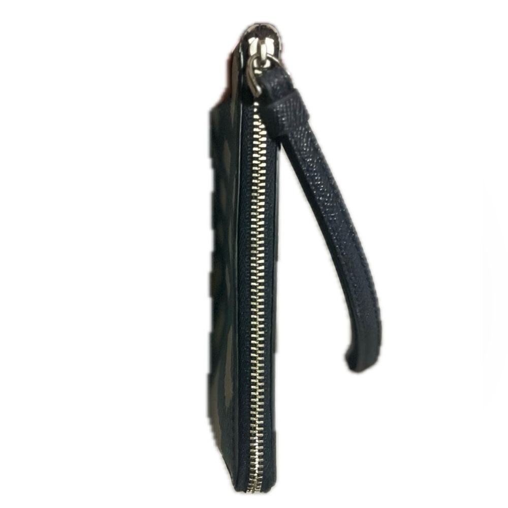Coach Wild Plaid Print F23715Corner Zip Wristlet, Silver/Blue Multi - Picture 8 of 9